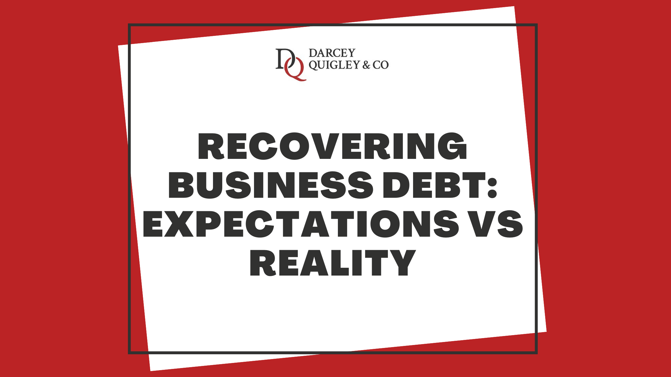 Graphic for the blog article about recovering business debt.
