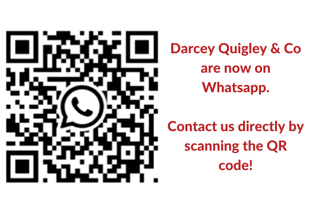 Darcey Quigley & Co are now on Whatsapp. Contact us directly by scanning the QR code or clicking here! (2)